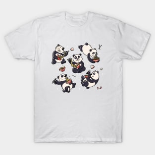 Ramen Pandas by Tobe Fonseca T-Shirt